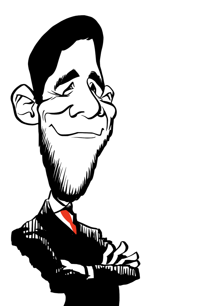 Hier ist eine Karikatur zu sehen, die GREX von sich selbst gemacht hat. Sozusagen ein „Selfie“.